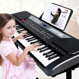 61 Key Music Electronic Keyboard Electric Digital Piano Organ with Stand Optional Black
