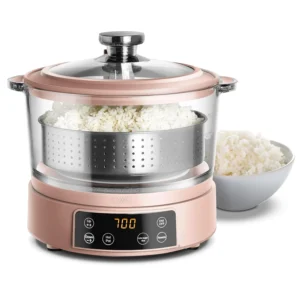 COOK WITH COLOR 3L Low Carb Glass Rice Cooker