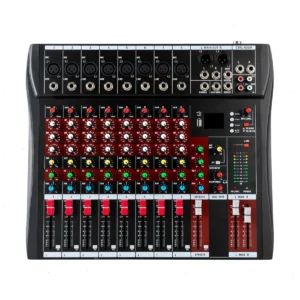 8-Channel Audio Mixing Console with Bluetooth & USB